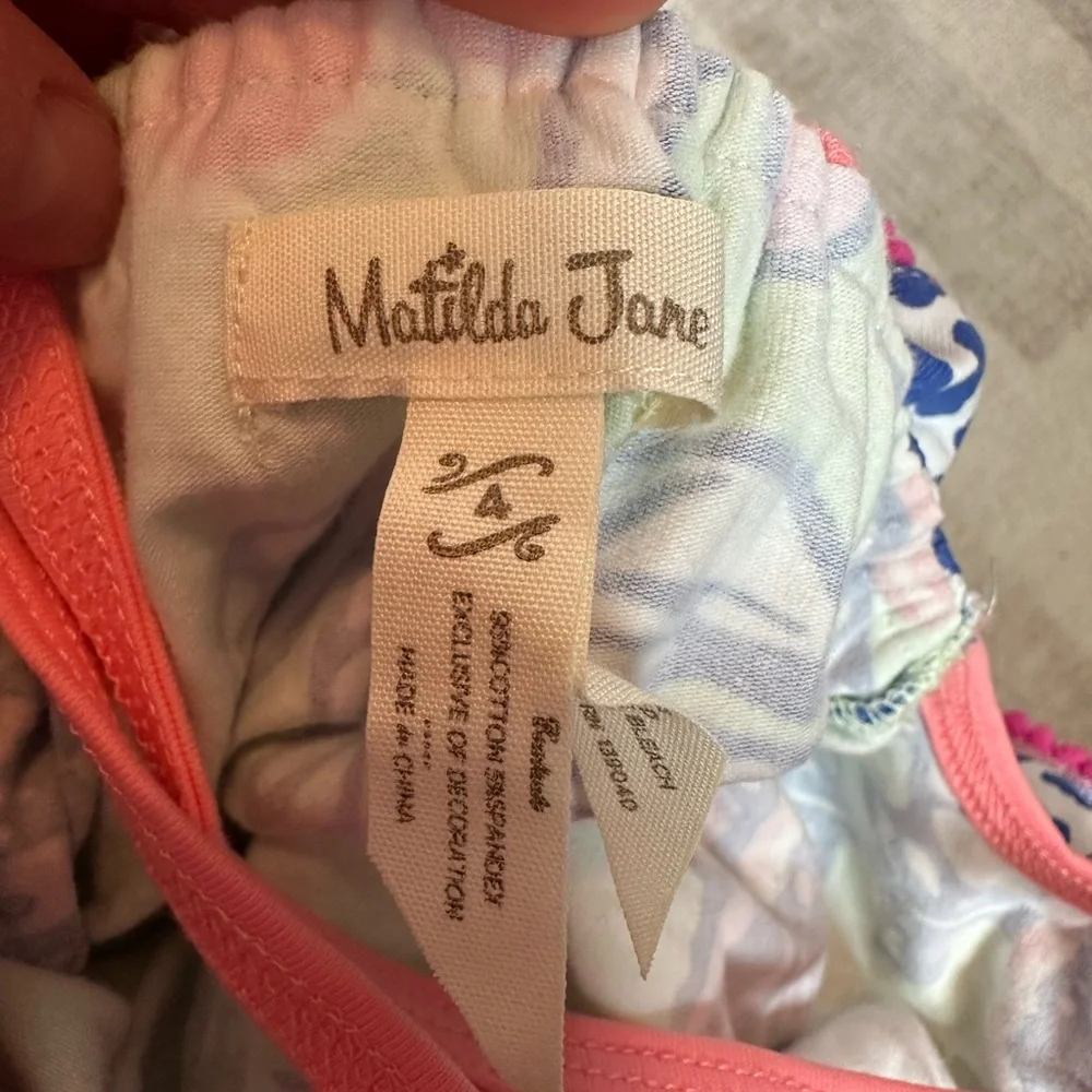 Matilda Jane Girls The Adventure Begins Horseshoe Romper (Size 4)